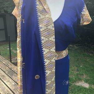 Royal Blue Sari - image 1